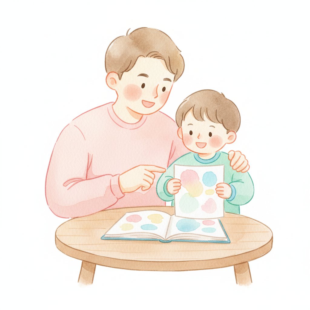 A parent praising a child during a short daily learning session