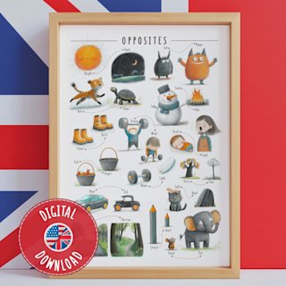 opposites-poster-kids-adjectives - Image 1