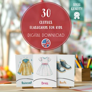 clothes-flashcards-kids-30-printable - Image 1